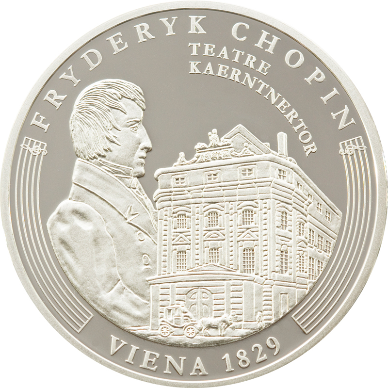 Andorra 2009 8x 10 Diners Life of Chopin Silver Coin