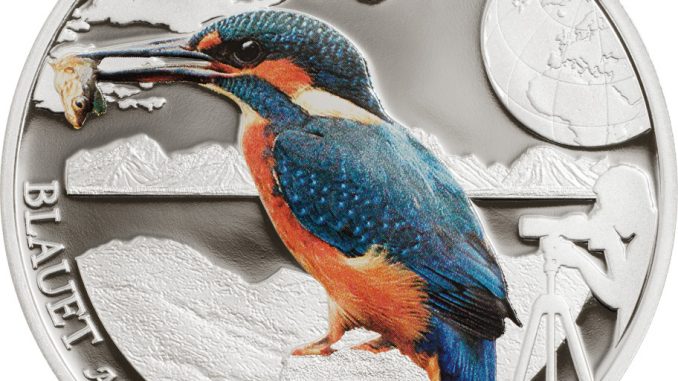 Andorra 2014 5 Diners European Kingfisher Silver Coin