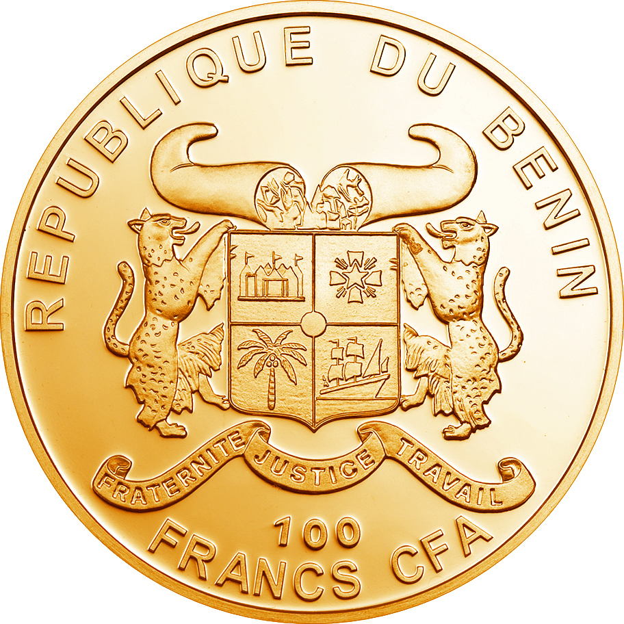 Benin 2010 100 Francs Cannabis Sativa CuNiAu Gold Coin