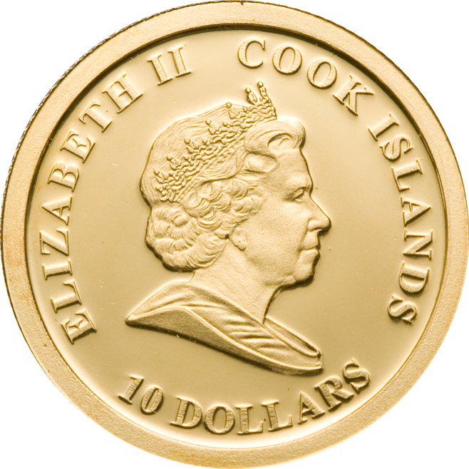 Cook Islands 2008 10 Dollars Nicolaus Copernicus Gold Coin