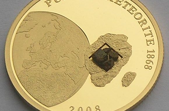 Cook Islands 2008 25 dollars Meteorite Pultusk Gold Coin