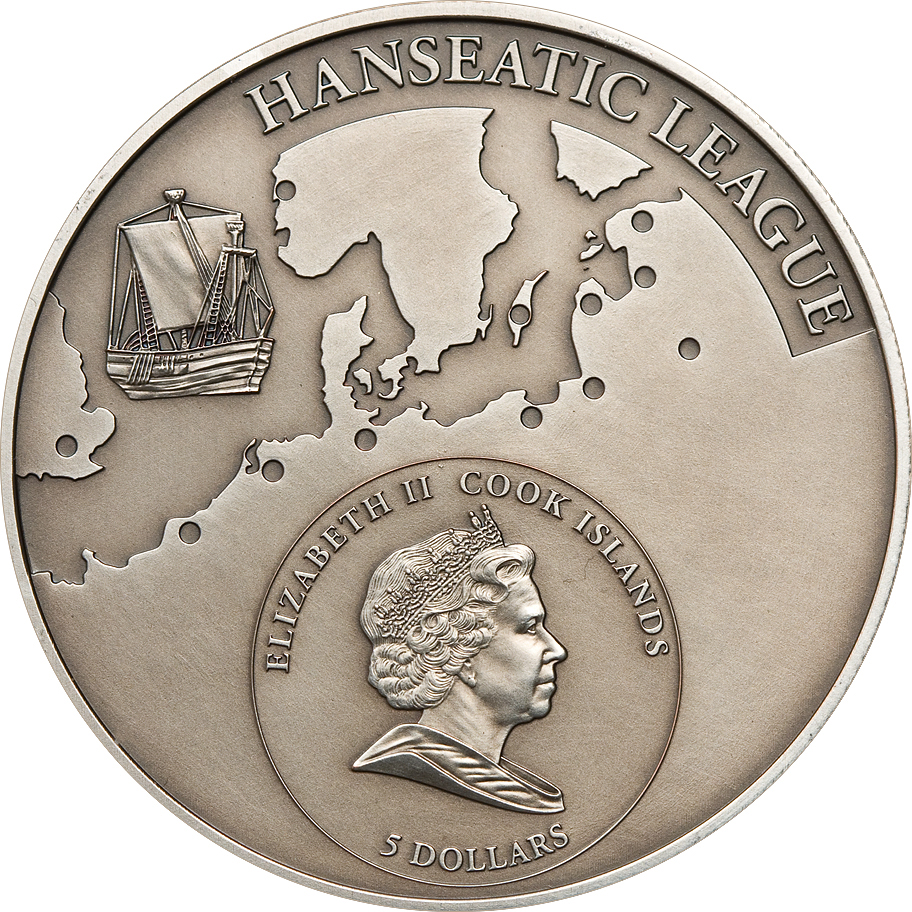 Cook Islands 2010 5 Dollars Kalinigrad Russia Silver Coin