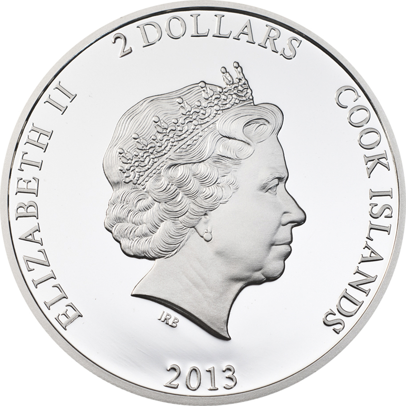 Cook Islands 2013 2 Dollars Brazilian Wandering Spider Silver Coin