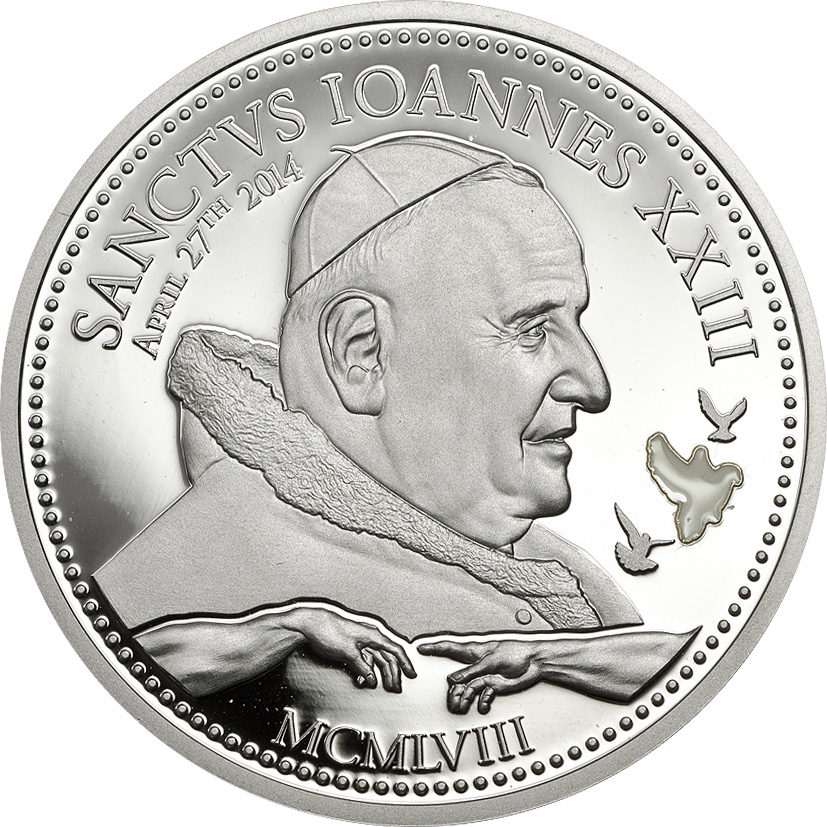 Cook Islands 2014 2 Dollars Canonization of Johannes XXIII Silver Coin