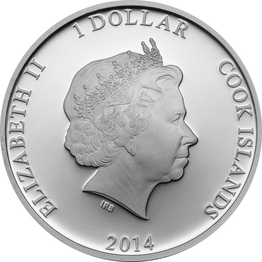 Cook Islands 2014 Ctyrlistek Sberatel 2014 CuAg Silver Coin