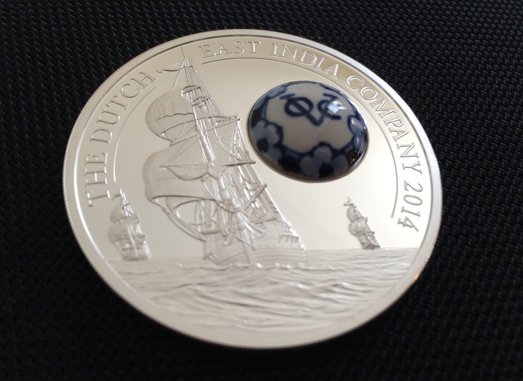 Cook Islands 2014 10 Dollars Royal Delft Dutch East India Company Silver Coin