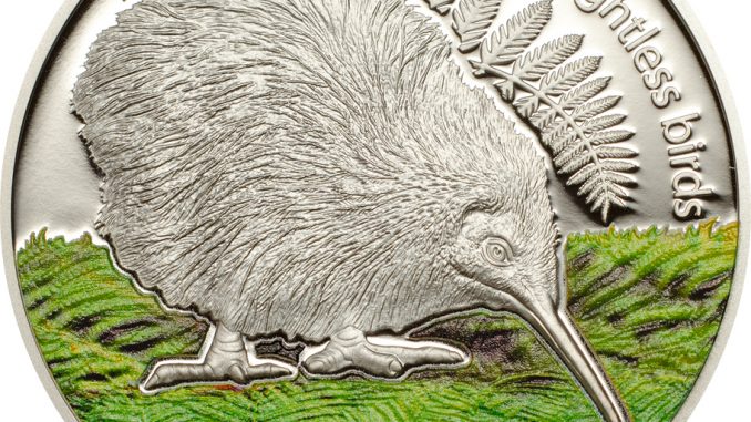 Cook Islands 2014 5 Dollars The Kiwi No Color Silver Coin