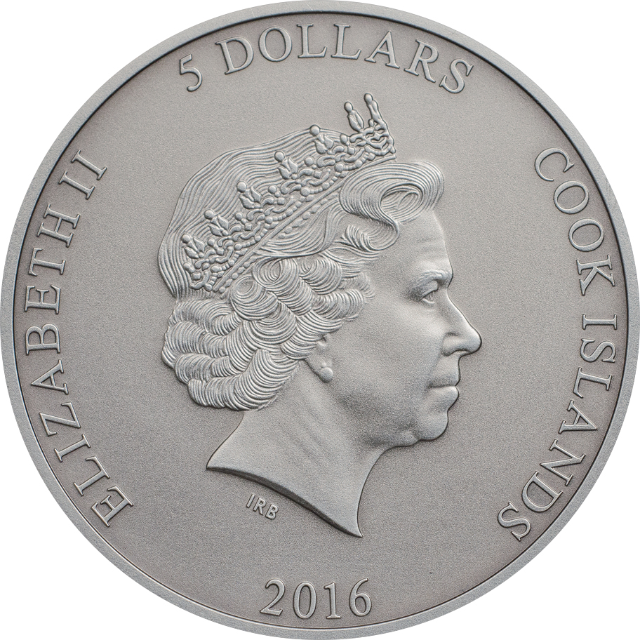 Cook Islands 2016 5 Dollars Flying Dutchmen SIlver Coin