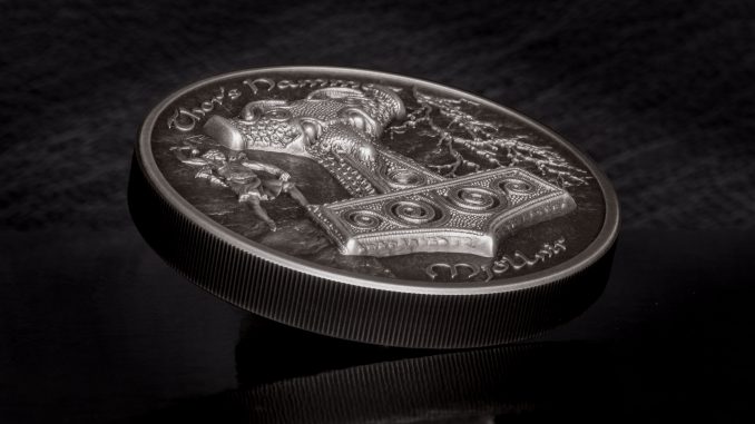 Cook Islands 2017 10 Dollars Thors Hammer Mjollnir Silver Coin