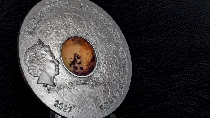 Cook Islands 2017 20 Dollars Meteorite Mars The Red Planet Silver Coin