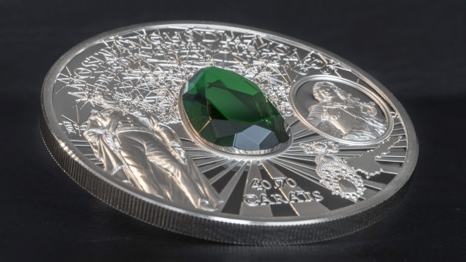 Cook Islands 2017 10 Dollars Dresden Green Diamond Silver Coin