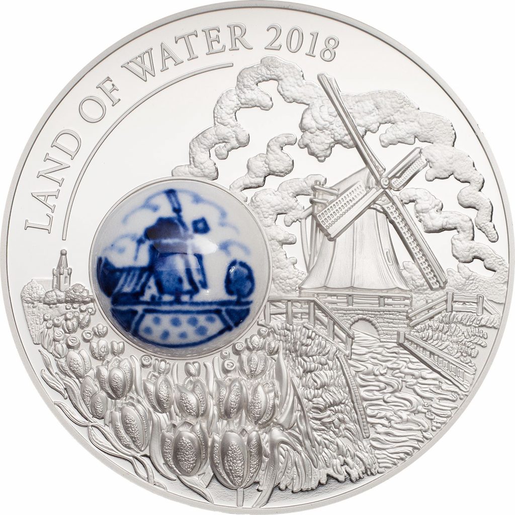 Cook Islands 2018 10 Dollars Royal Delft Land of Water Silver Coin