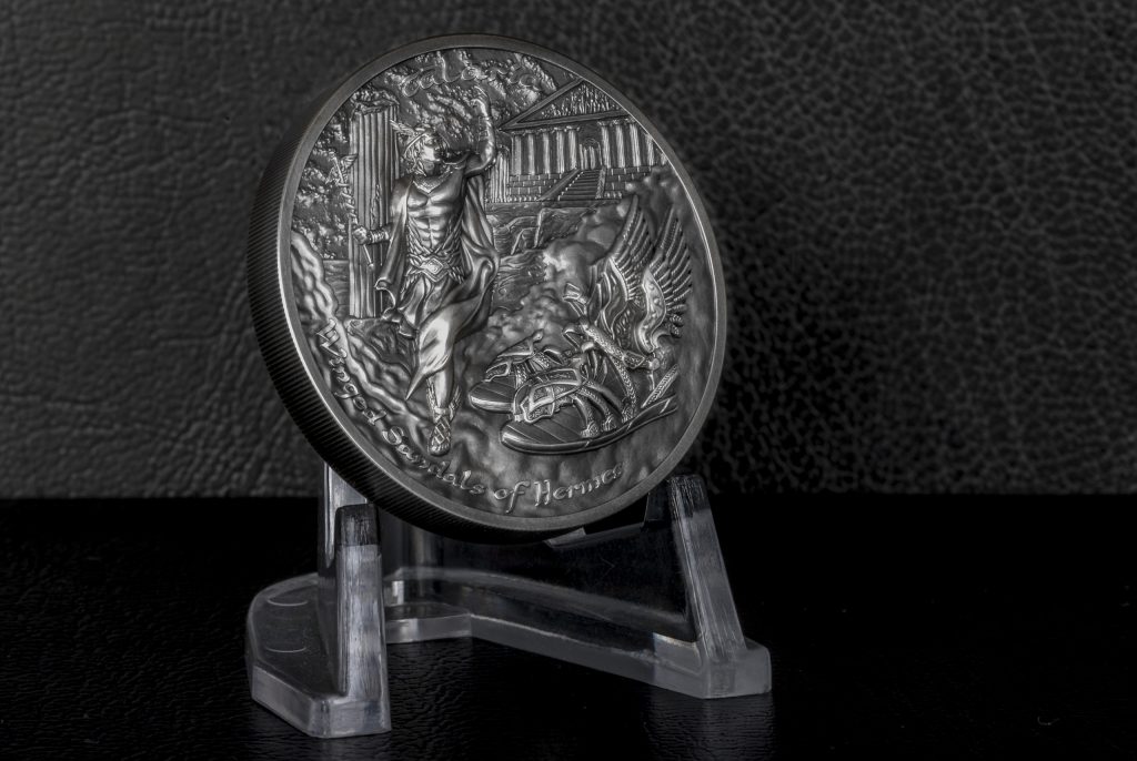 Cook Islands 2019 10 Dollars Winged Sandals of Hermes Talaria Silver Coin