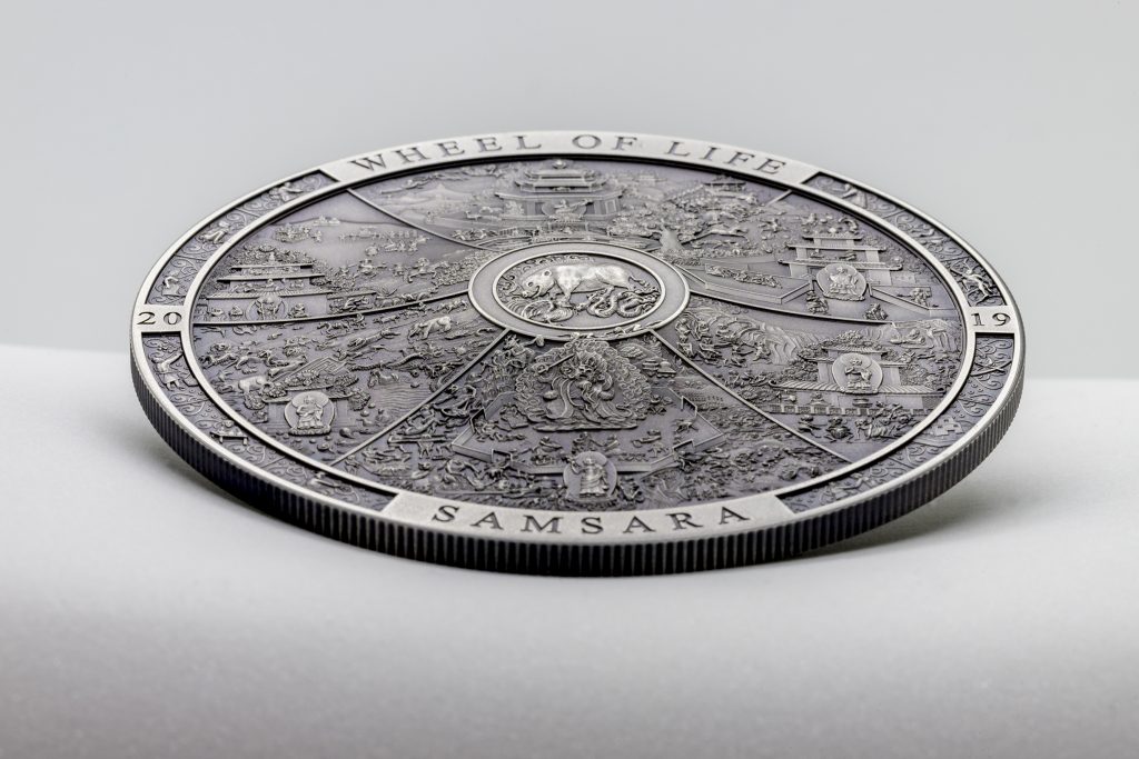 Cook Islands 2019 20 Dollars Samsara Wheel of Life Silver Coin