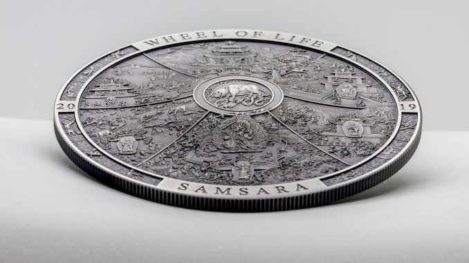 Cook Islands 2019 20 Dollars Samsara Wheel of Life Silver Coin