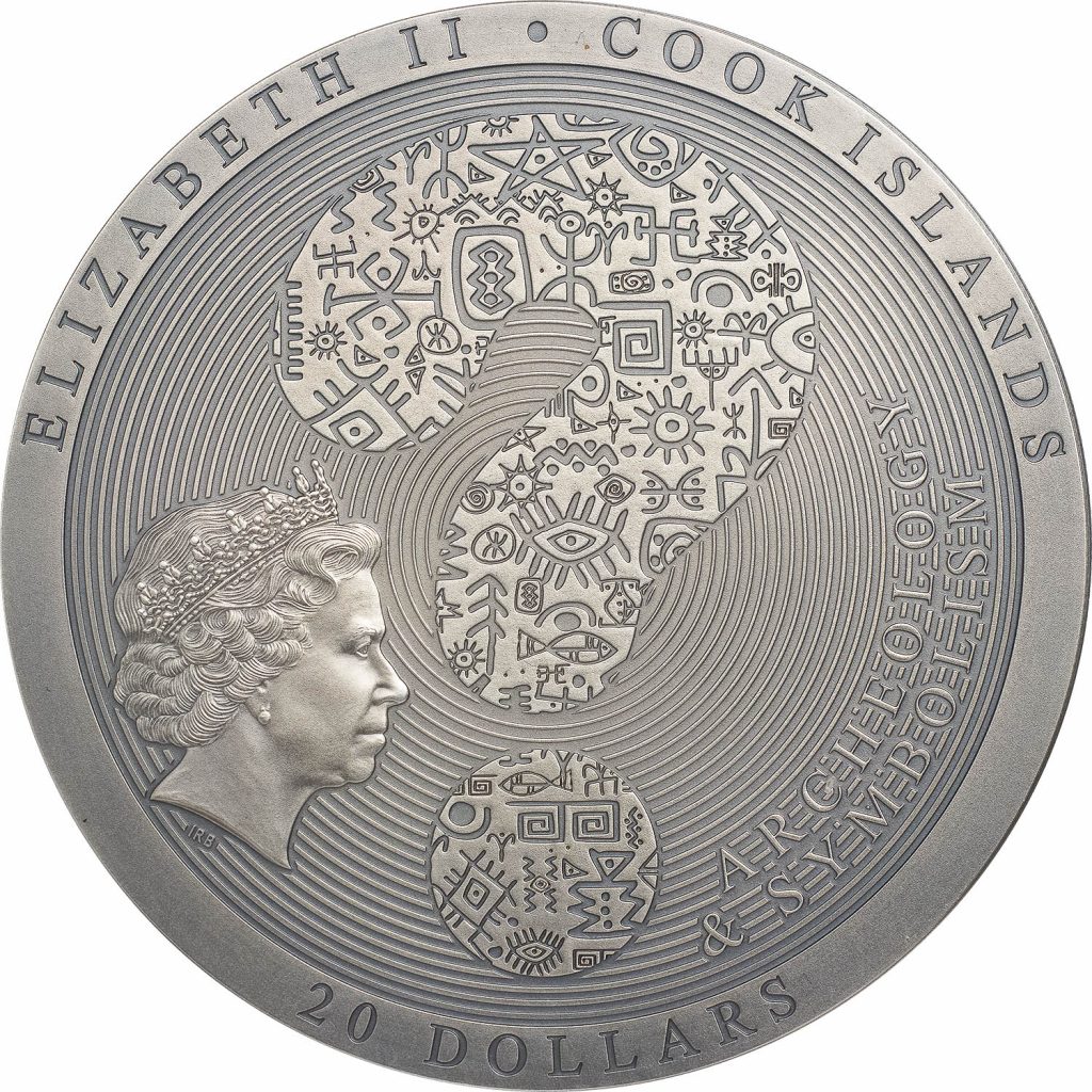 Cook Islands 2020 20 Dollars Dendera Zodiac Egypt Silver Coin