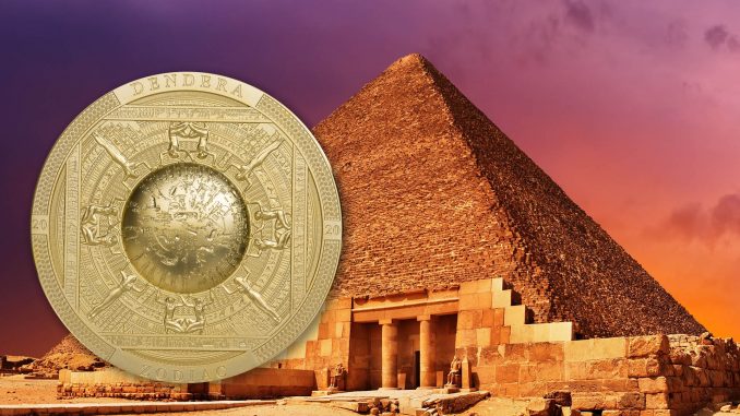 Cook Islands 2020 20 Dollars Dendera Zodiac Egypt Golden Coin