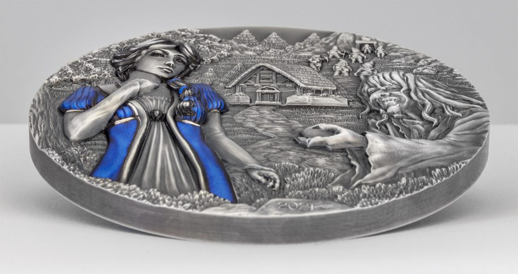 Cook Islands 2021 20 Dollars Snow White Fairy Tales Series Silver Coin