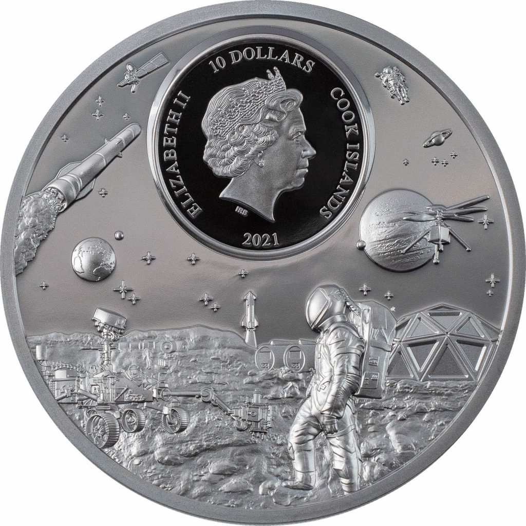 Palau 2021 10 Dollars Voyagers Thirst for Discovery Black Proof - Time Flies series silver proof coin