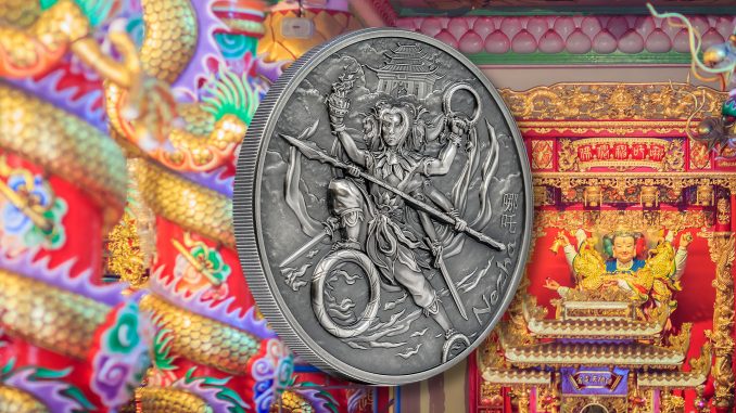 Cook Islands 2021 10 Dollars Nezha & Nine Weapons Mythology Series silver coin