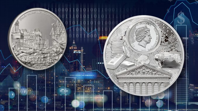 Cook Islands 2022 10 Dollars Trade makes the World grow Time Flies series silver coin