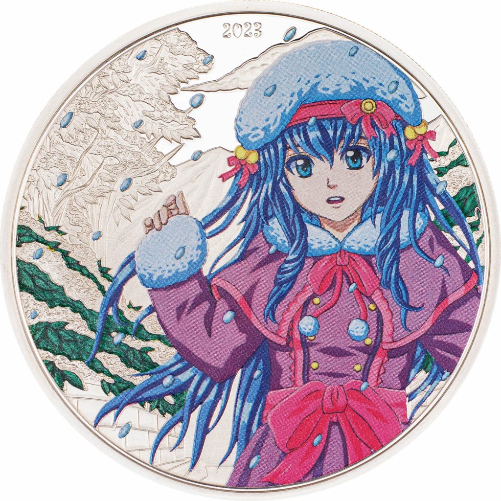 Cook Islands 2022 Winter Four Seasons Pure Silver Proof Coin Manga Series