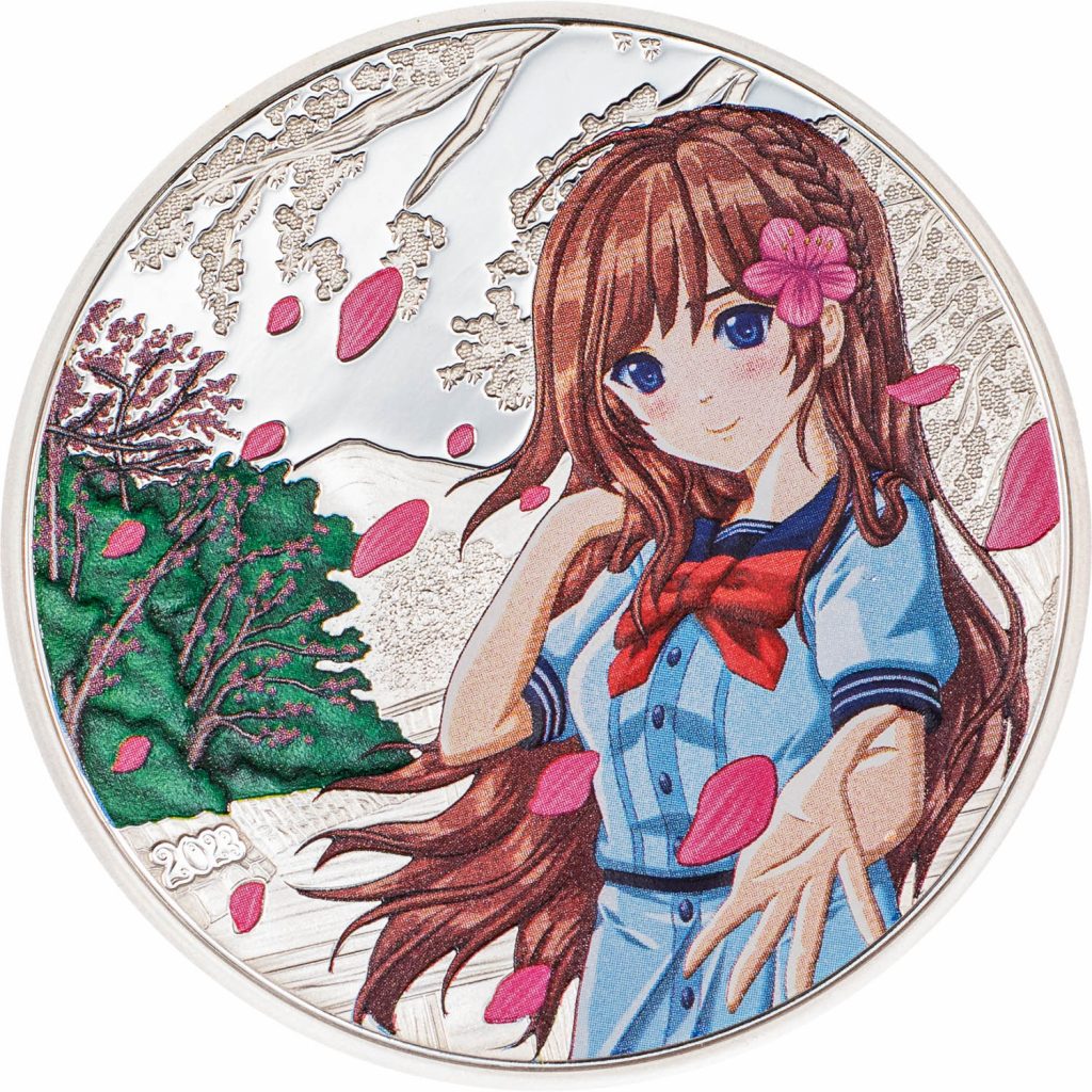Cook Islands 2022 Spring Four Seasons Pure Silver Proof Coin Manga Series