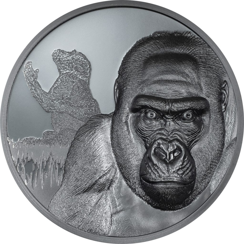 Gorilla Growing Up Series 2oz Silver Coin Cameroon 2024 2000 Francs