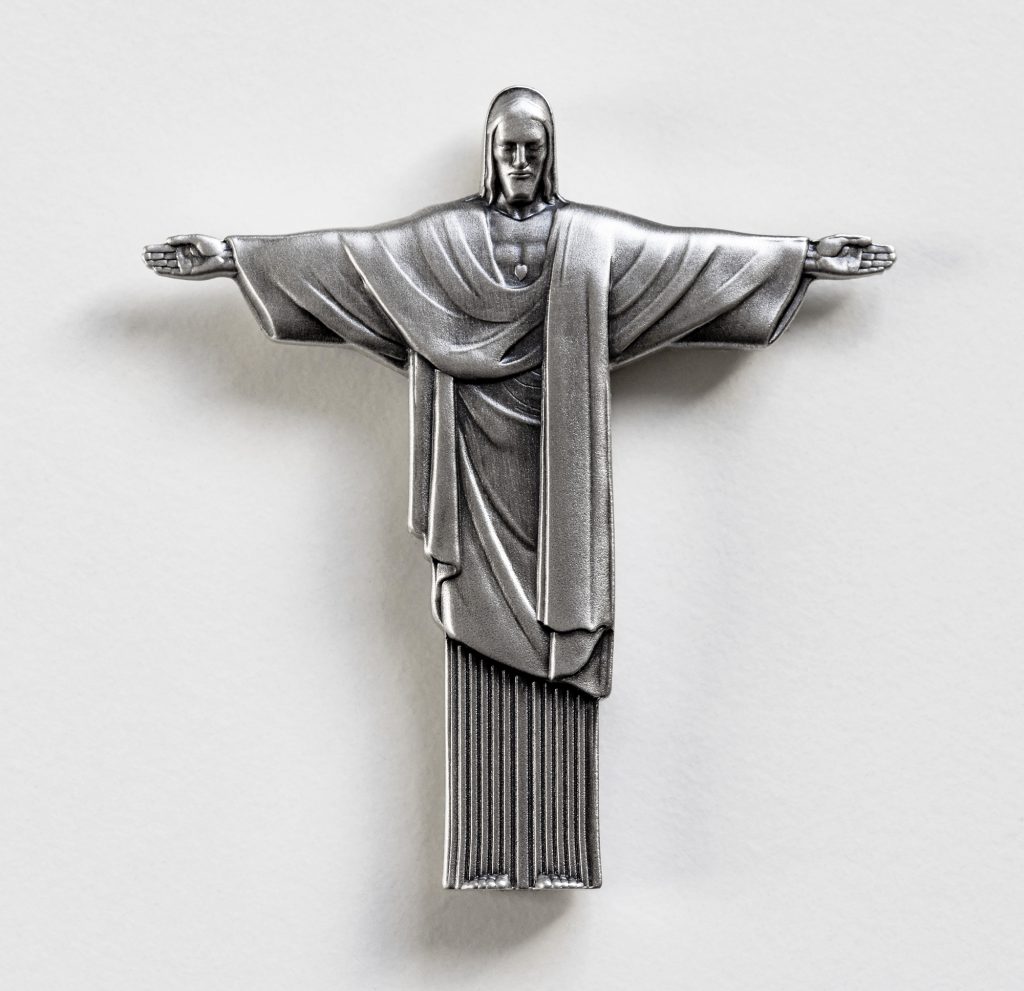 Christ the Redeemer 3D Antiqued 1oz Silver Coin Cameroon 2025 1000 Francs