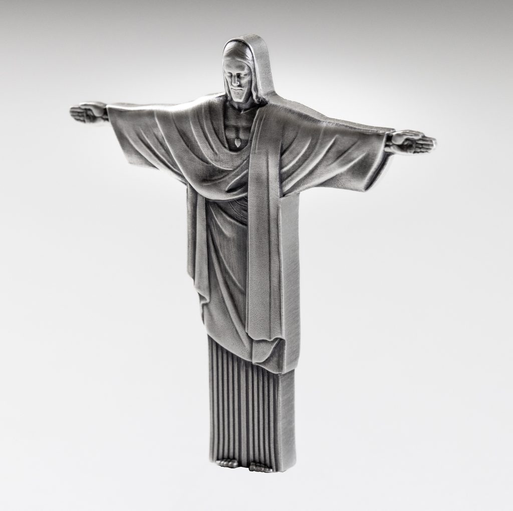 Christ the Redeemer 3D Antiqued 1oz Silver Coin Cameroon 2025 1000 Francs