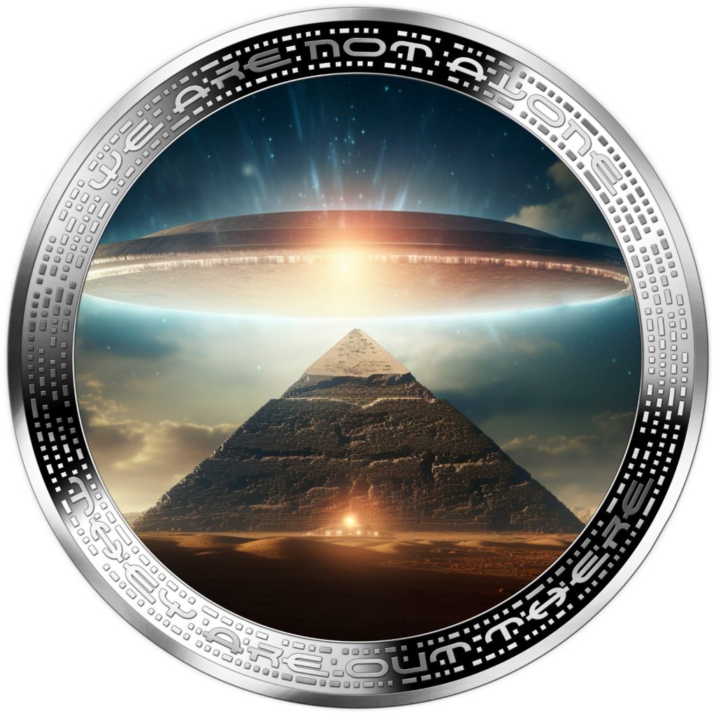 UFO & Aliens We are not alone, they are out there seres Cameroon 2025 1oz Pure Silver Coins colored