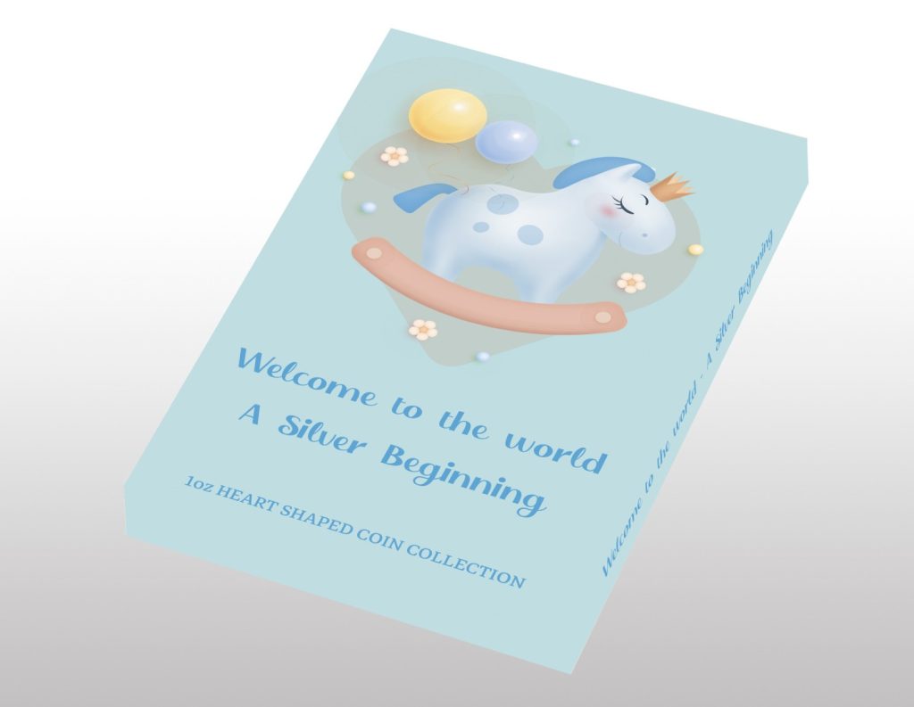 Baby Boy New Born Heart series 2026 Cameroon 1oz pure silver coin