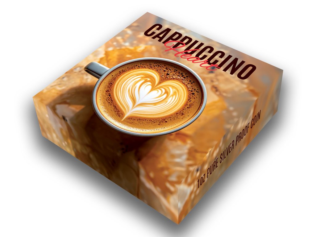Cappuccino Heart 2026 Cameroon 1oz Silver Proof coin Food & Drinks series
