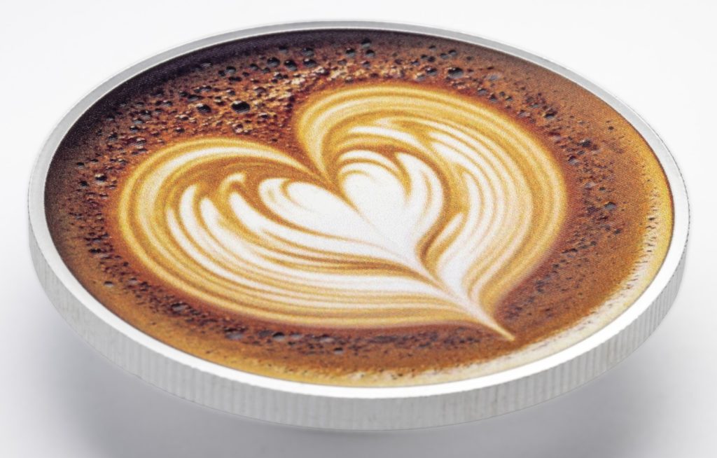 Cappuccino Heart 2026 Cameroon 1oz Silver Proof coin Food & Drinks series