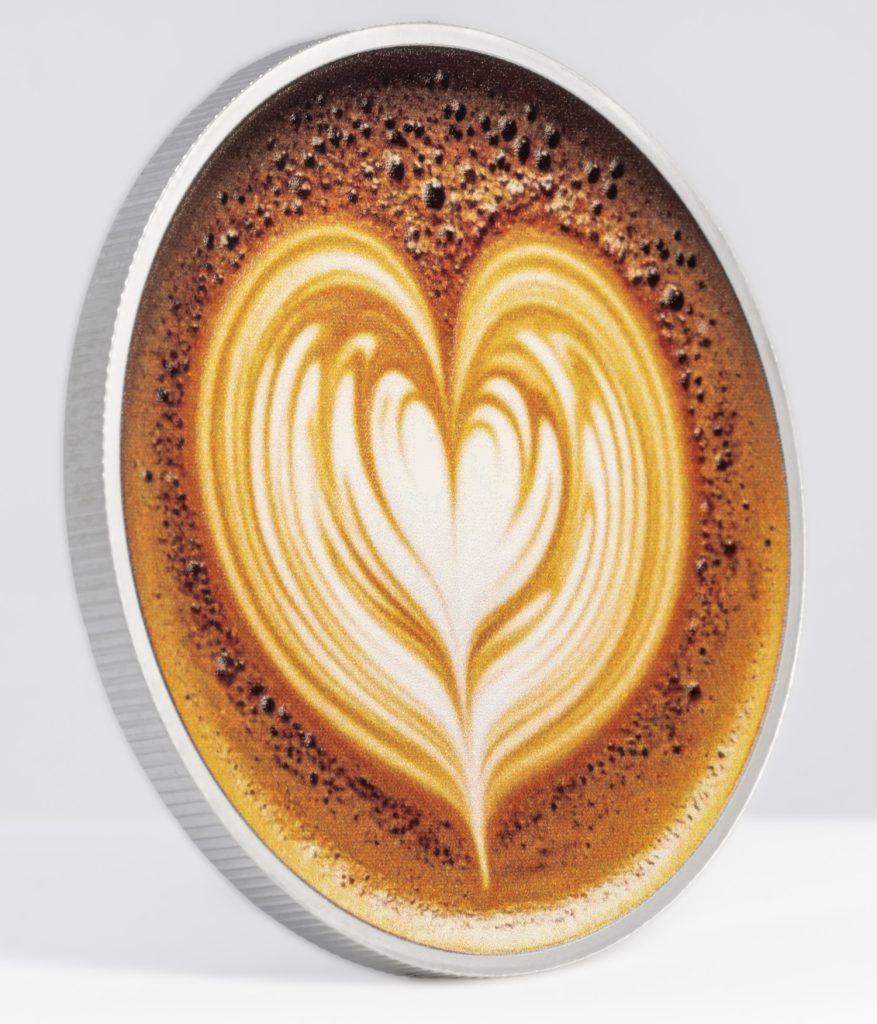 Cappuccino Heart 2026 Cameroon 1oz Silver Proof coin Food & Drinks series
