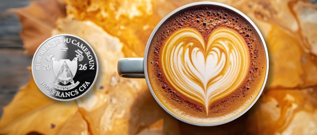 Cappuccino Heart 2026 Cameroon 1oz Silver Proof coin Food & Drinks series