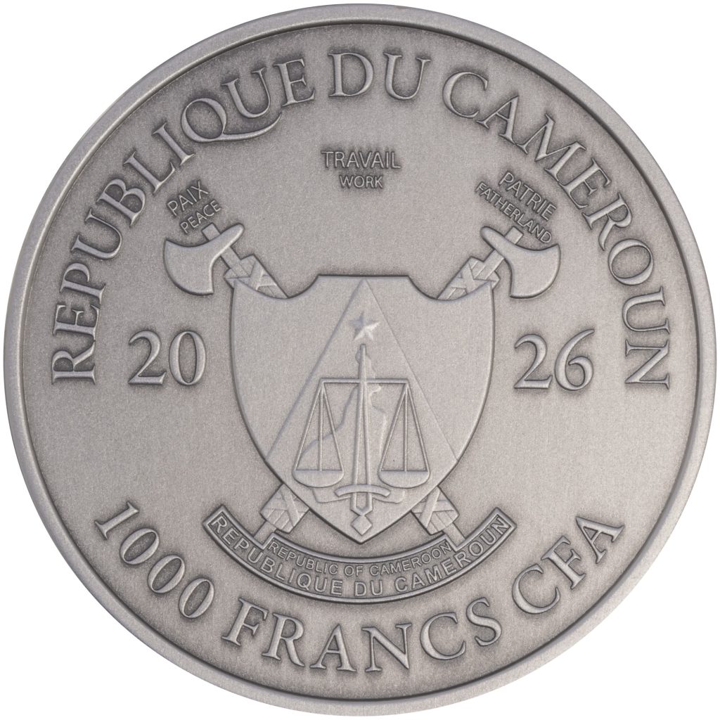 The Seal 2026 Cameroon 1oz Silver Antiqued coin - Above the Surface series