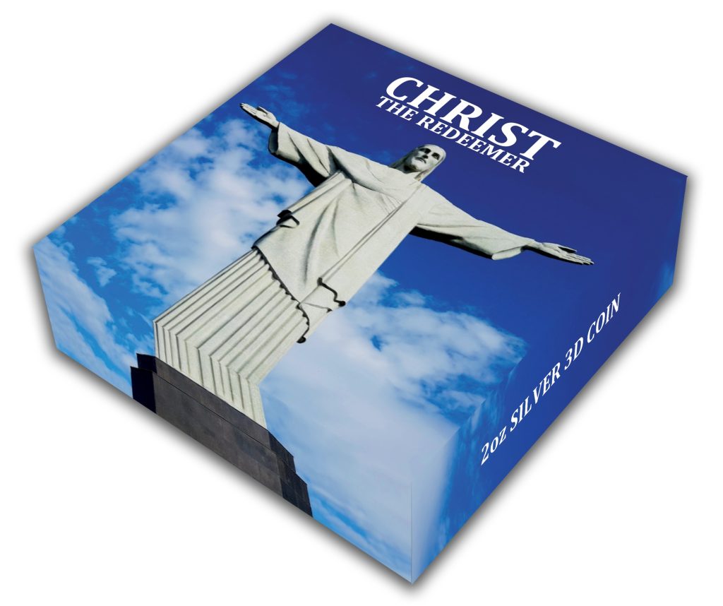 Christ the Redeemer 3D Antiqued 2oz Silver Coin Cameroon 2026 2000 Francs