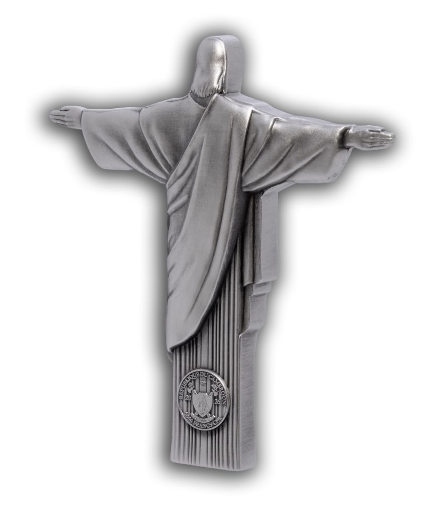 Christ the Redeemer 3D Antiqued 2oz Silver Coin Cameroon 2026 2000 Francs