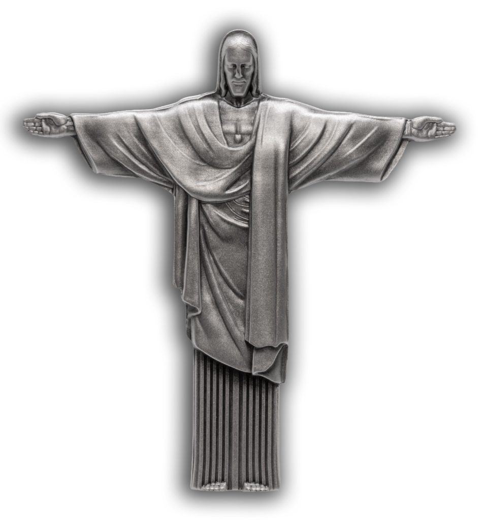 Christ the Redeemer 3D Antiqued 2oz Silver Coin Cameroon 2026 2000 Francs