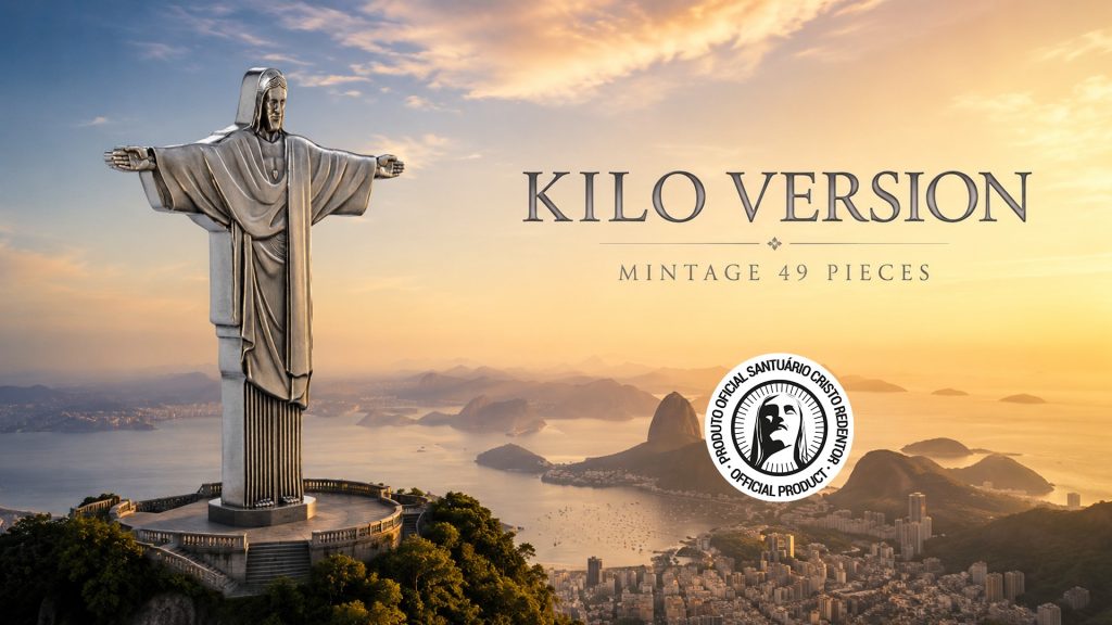 Christ the Redeemer 3D Antiqued 1 KILO Silver Coin Cameroon 2026 10000 Francs