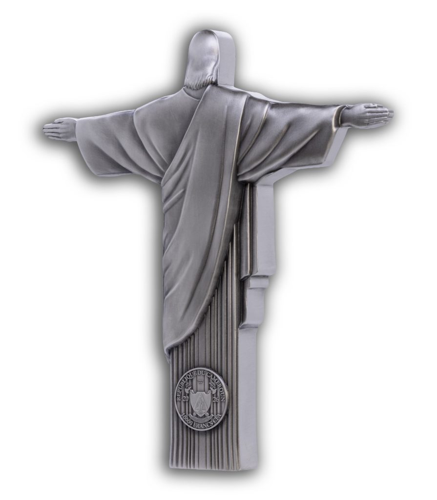 Christ the Redeemer 3D Antiqued 1 KILO Silver Coin Cameroon 2026 10000 Francs