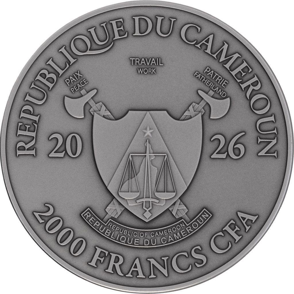 The Tortoise and the Hare - Slow and steady wins the race Antiqued 2oz Silver Coin Cameroon 2026 2000 Francs Fables & Proverbs series