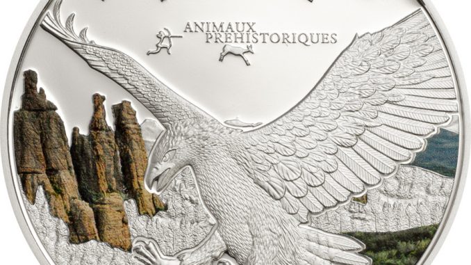 Gabon 2013 1000 Francs Eagle Harpagornis Moorei Silver Coin