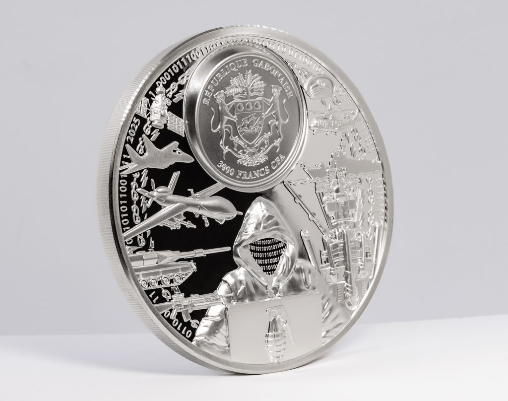 War Has No Real Winner Gabon 5oz pure silver coin 2025 - Time Flies Series