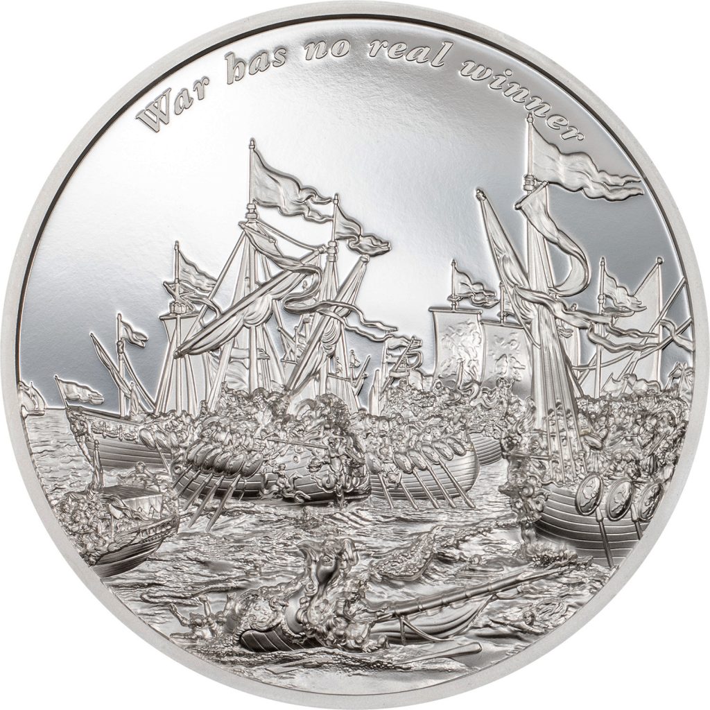 War Has No Real Winner Gabon 5oz pure silver coin 2025 - Time Flies Series