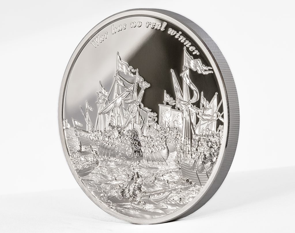 War Has No Real Winner Gabon 5oz pure silver coin 2025 - Time Flies Series