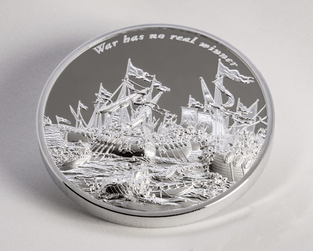 War Has No Real Winner Gabon 5oz pure silver coin 2025 - Time Flies Series