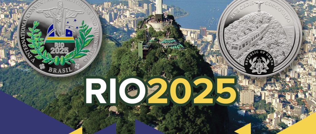 Rio2025 - V Convención Internacional de Historiadores y Numismáticos Ghana 1oz pure silver coin 2025