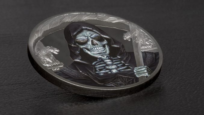 Equatorial Guinea 2018 1000 Francs Grim Reaper The Death Silver Coin